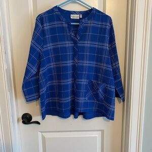 Habitat Blue Checkered Blouse